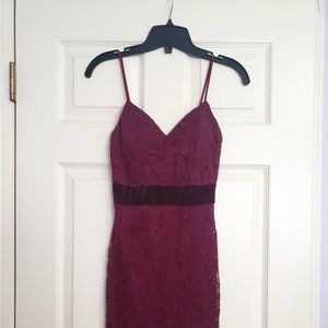 Olive Tree Burgundy Lace Dress (S)